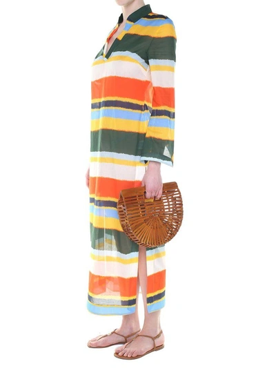 Shop Tory Burch Stephanie Beach Cotton-voile Tie-dye Kaftan In Multicolor