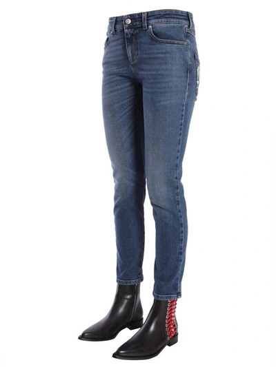 Shop Alexander Mcqueen Slim Fit Jeans In Blu