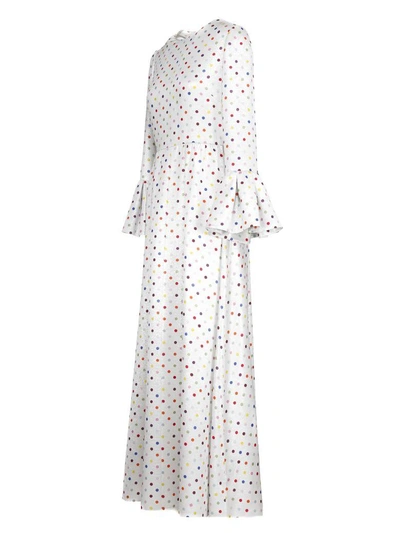 Shop Valentino Polka-dot Print Dress In Lm5