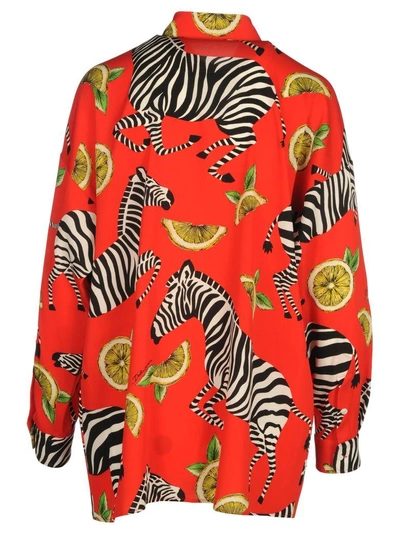 Shop Dolce & Gabbana Camicia Zebra In Red