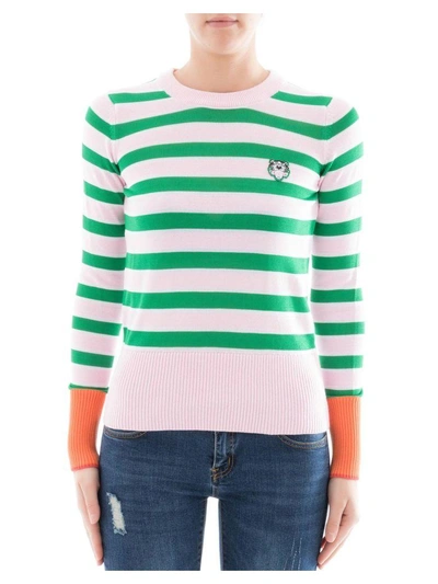 Shop Kenzo Pink Cotton Sweatshirt In Multicolor