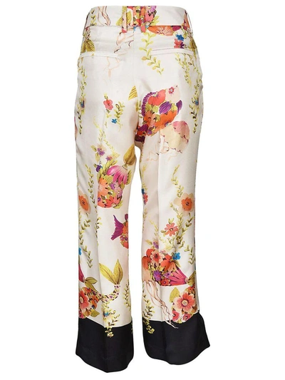 Shop True Royal Sylvie Floral Trousers In White