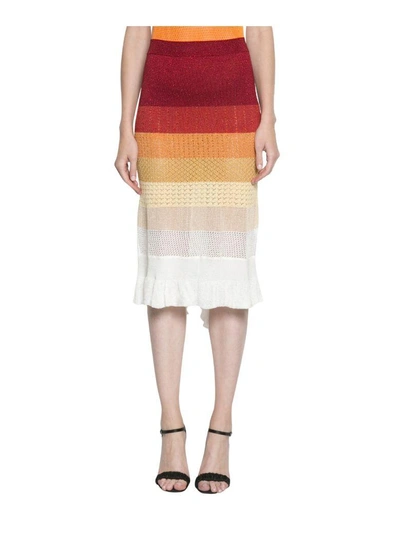Shop Marco De Vincenzo Lurex Blend Skirt In Multicolor