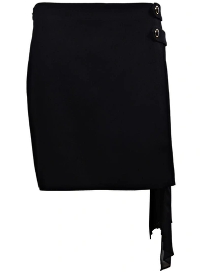 Shop Givenchy Pleated Mini Skirt In Black