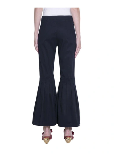 Shop Vivetta Embroidered Pants In Blu