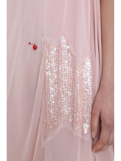 Shop Giacobino Pink Silk Dress In Powder