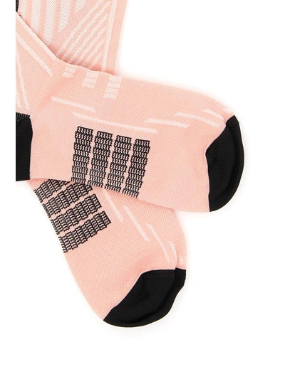 Shop Prada Techno Nylon Socks In Opaline+biancobianco