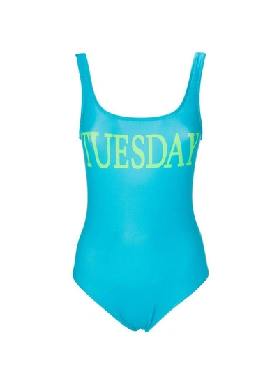 Shop Alberta Ferretti Tuesday Swimsuit In Turchese