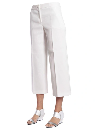 Shop Boutique Moschino Wide Trousers In Bianco