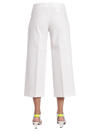 Shop Boutique Moschino Wide Trousers In Bianco