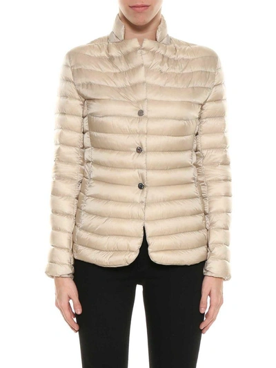 Shop Moncler Opale Down Blazer In Beige