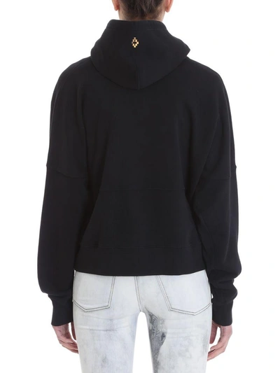 Shop Marcelo Burlon County Of Milan Leopard Square Hoodie Black Cotton Sweatshirt