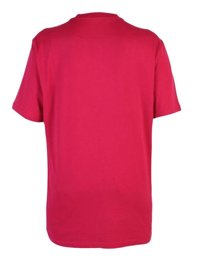 Shop Givenchy Metallic Logo Cotton T-shirt In Pink