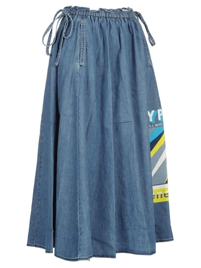 Shop Kenzo Skirt In Light Blue