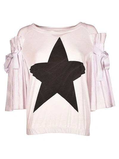 Shop Brand Unique Star Logo Blouse In Natural