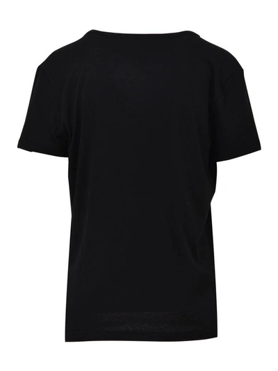 Shop Valentino Lipstick Black T-shirt