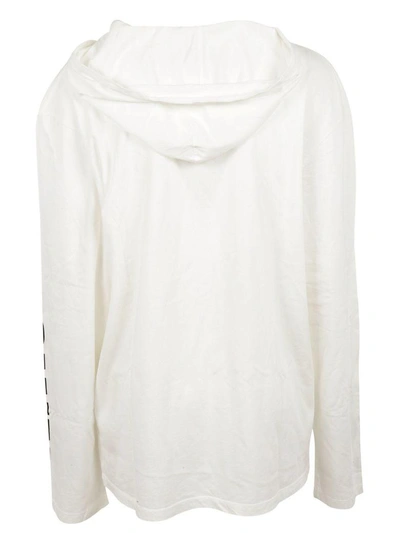 Shop Faith Connexion Label Side Hoodie In White