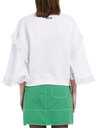 Shop Msgm Sweater In White