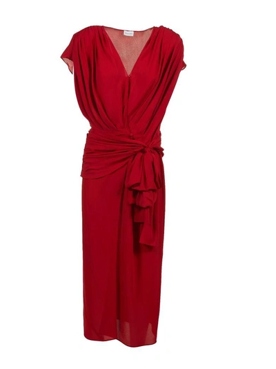 Shop Magda Butrym Dress In Rosso