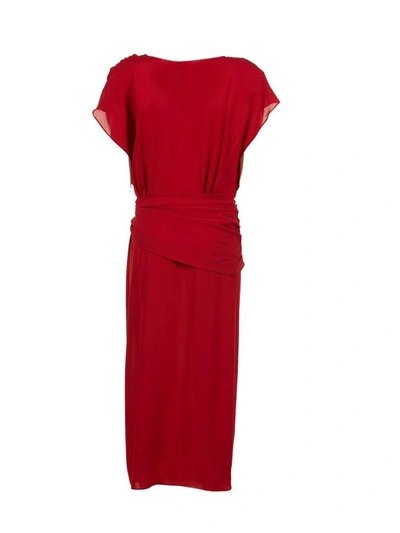 Shop Magda Butrym Dress In Rosso