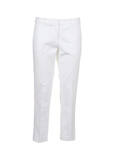 Shop Michael Michael Kors Slim Cropped Trousers In Bianco