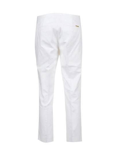Shop Michael Michael Kors Slim Cropped Trousers In Bianco