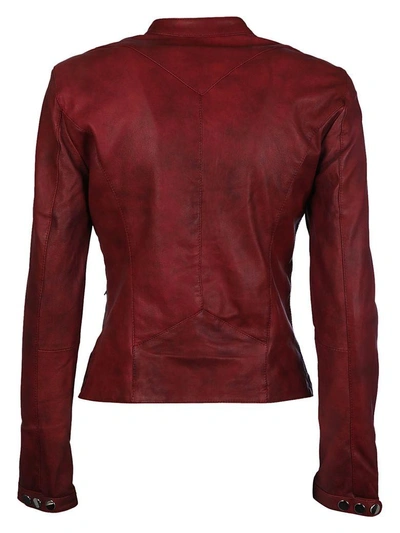 Shop Vintage Deluxe Zip Jacket In Rosso
