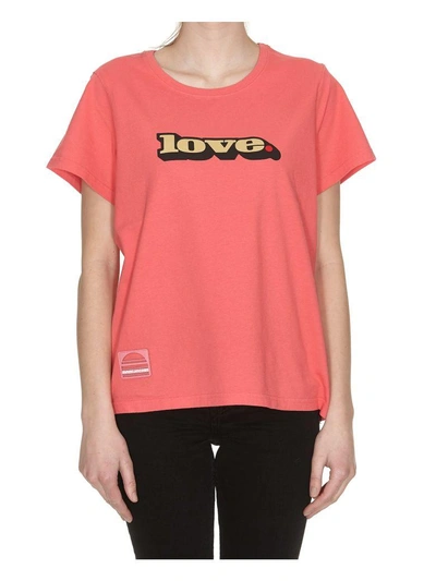 Shop Marc Jacobs Love Printed T-shirt In Hot Pink