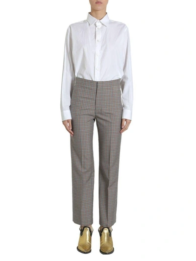 Shop Maison Margiela Cotton Poplin Shirt In Bianco