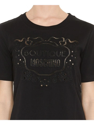 Shop Boutique Moschino Tshirt In Black