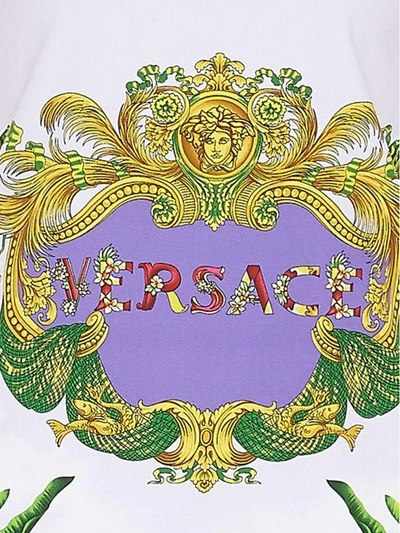 Shop Versace Dress In Multicolor