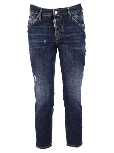 Shop Dsquared2 Cool Girl Cropped Jeans In Denim