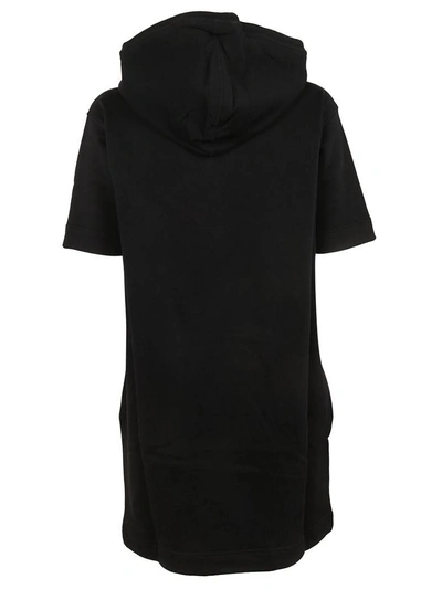 Shop Kenzo Logo Hoodie Dress In Noir