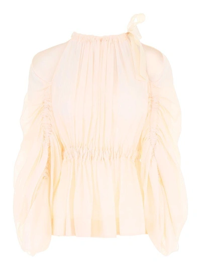 Shop Fendi Cut-out Top In Haumearosa