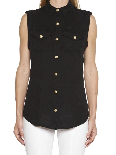 Shop Balmain Shirt In Black