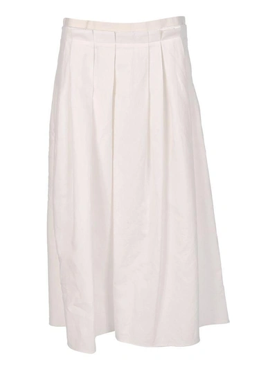 Shop Fabiana Filippi Pleated Ruffle Maxi Skirt In Pink