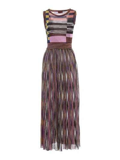 Shop Missoni Striped Dress In Multicolour