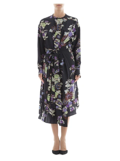 Shop Isabel Marant Multicolor Silk Dress In Black