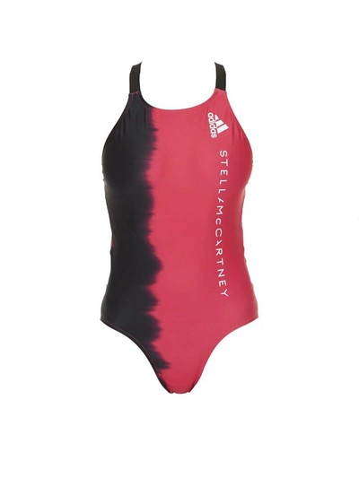 Shop Adidas By Stella Mccartney Training Swimsuit In Pink Black