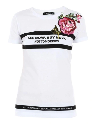 Shop Dolce & Gabbana Dolce E Gabbana T-shirt In White