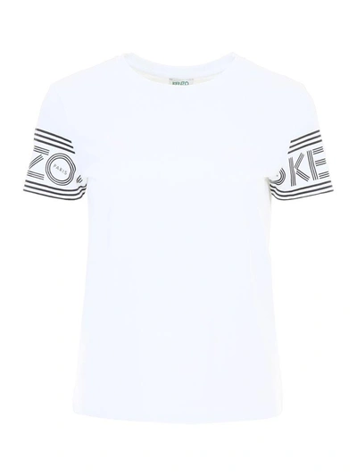 Shop Kenzo Logo Print T-shirt In Blancbianco