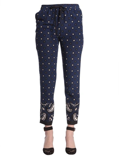 Shop Red Valentino Fluid Pants In Blu