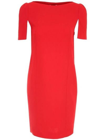 Shop Lanvin Crepe Dress In Ruby (red)