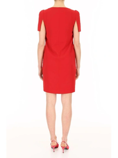 Shop Lanvin Crepe Dress In Ruby (red)