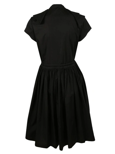 Shop Lanvin Ruffled & Pleated Dress In Black