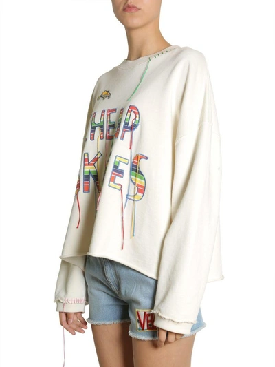 Shop Mira Mikati Cheap Skates Embroidered Sweatshirt In Avorio