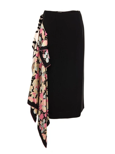 Shop Dries Van Noten Hanged Scarf Skirt In Black
