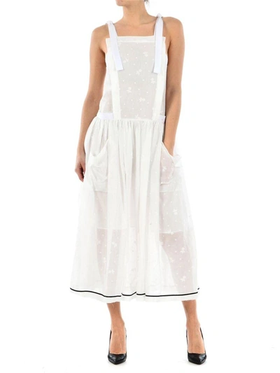 Shop Philosophy Di Lorenzo Serafini Philosophy By Lorenzo Serafini Cotton Dress In White