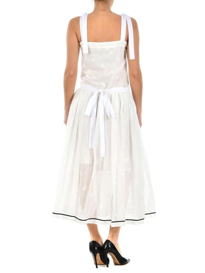 Shop Philosophy Di Lorenzo Serafini Philosophy By Lorenzo Serafini Cotton Dress In White