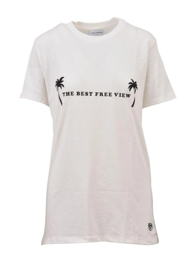Shop Chiara Ferragni Do Not Disturb T-shirt In White